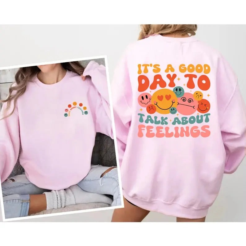 'S Good Day Talk About Feelings Shirt Social Work School Counselor Shirt Cute Mental Health Shirt Guidance Counselor T-Shirts, Hoodie, Sweatshirt