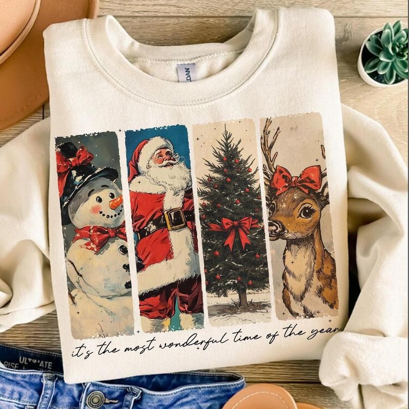 It's the most wonderful time of the year shirt, Sa.ta Cl.us shirt, Vintage Christmas shirt, Christmas Coquette bow shirt,...