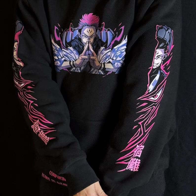 Itadori Sukuna Hoodie - Anime sweatshirt hoodie - Anime lover t-shirt Menswear - Jujutsu Kaisen shirt | HypeDripTees.com