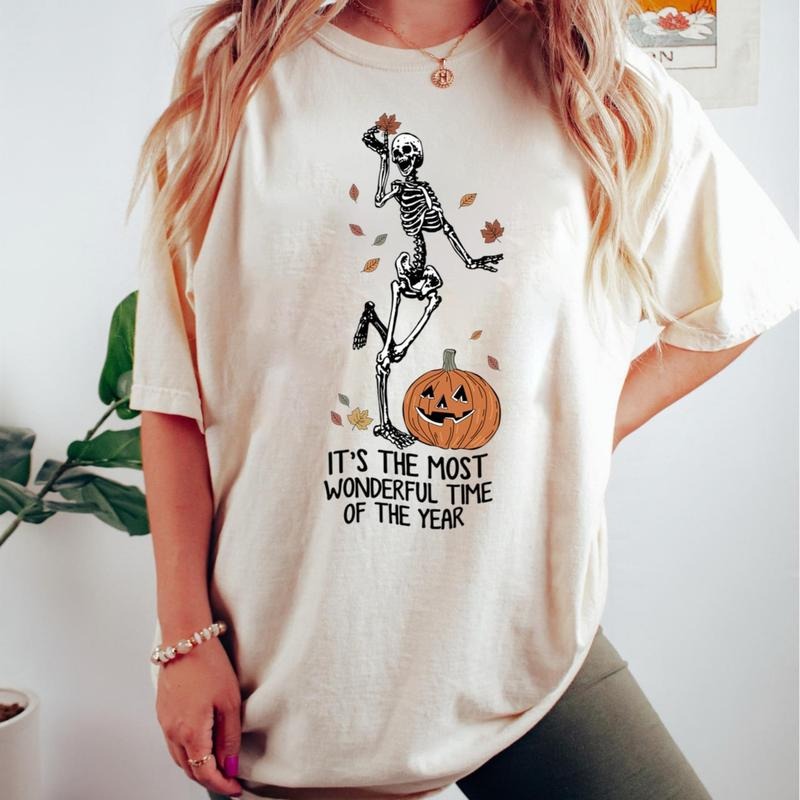 Its The Most Wonderful Time Of The Year Sweatshirt, Skeleton Dancing Halloween Sweatshirt, Spooky Season Shirt, Skeleton...