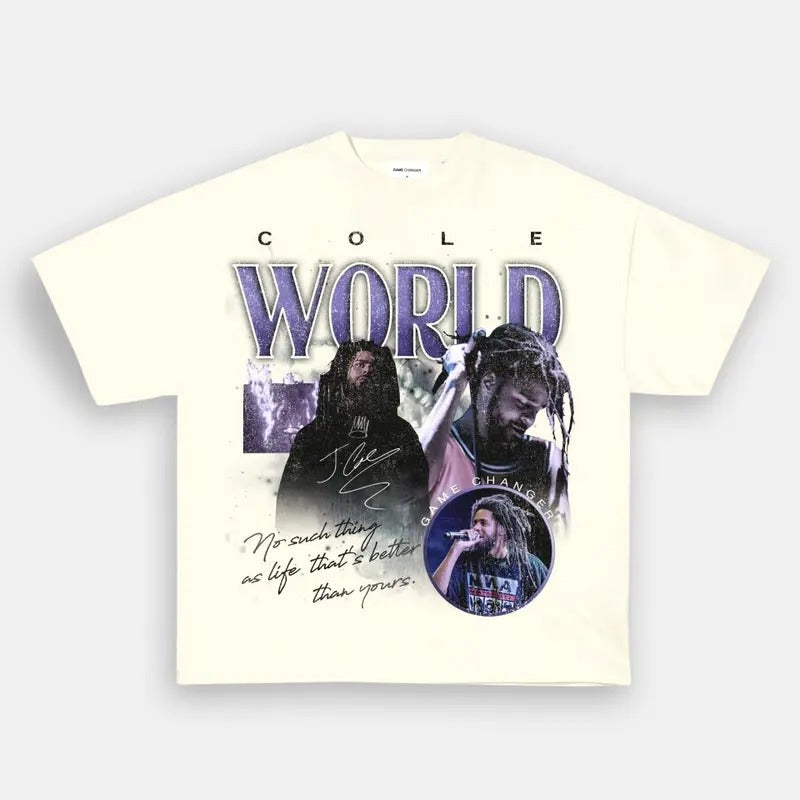 J COLE TEE - SWEATSHIRT - HOODIE 1SIDE GRAPHIC TEES, MUSIC TOUR, GIFT FOR FANS TTP