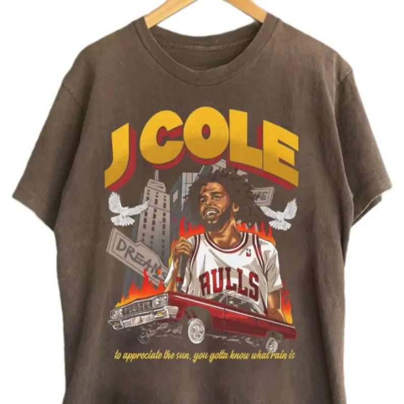 J Cole Shirt, Chicago 'To Appreciate The Sun You Gotta Know What Rain Is' T-shirt, Hot Music Rap Graphic Tee Hoodie,...