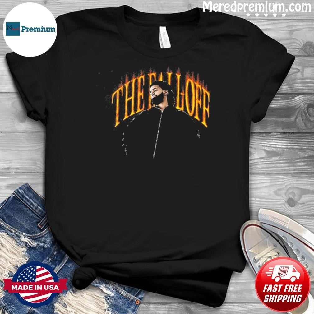 J Cole The Fall Off World Tour 2026 Merch Neon Face Tour Dates T-Shirt