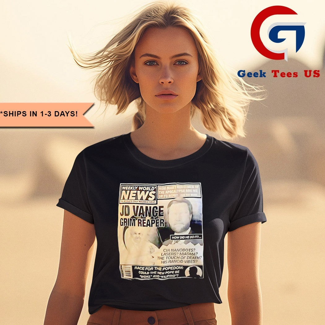 JD Vance grim reaper race for the popedom shirt