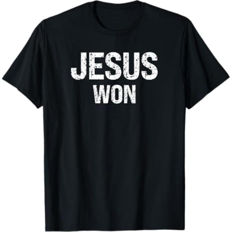JESUS WON Casual T-shirt - Available in Various Colors and Styles Hoodie, Sweatshirt | HypeDripTees.com