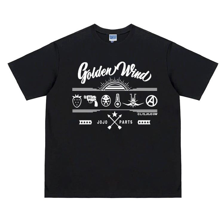 JOJO "Passione" Vintage Oversized Tee Anime T-shirt 100% Cotton Original Design Men's Top for Fans Hoodie, Sweatshirt