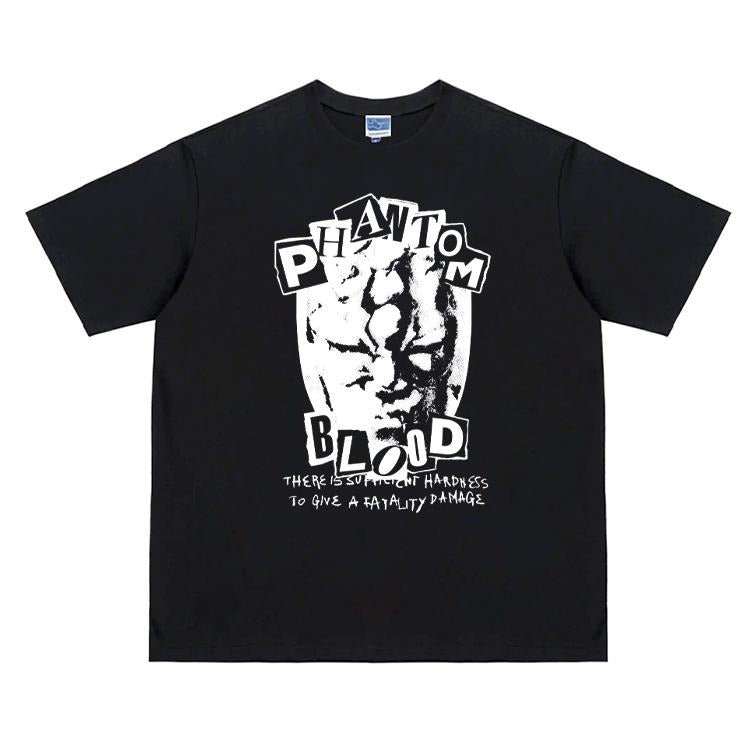 JOJO "Phantom Blood" Vintage Oversized Tee Anime T-shirt 100% Cotton Original Design Men's Top for Fans Menswear Tshirt...