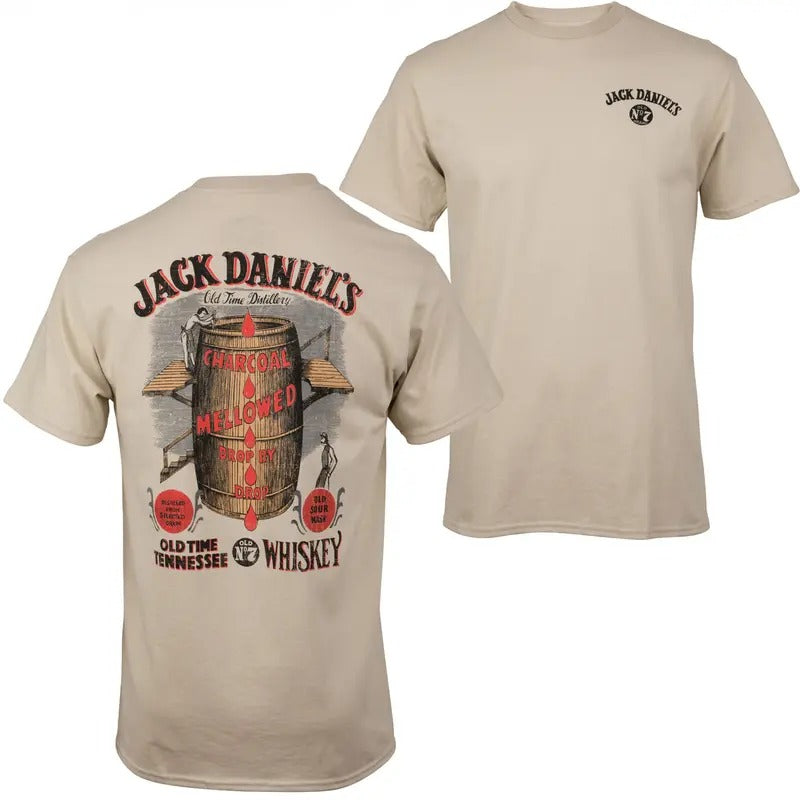 Jack D Whisky Barrel Front and Back Print T-Shirt Hoodie, Sweatshirt | HypeDripTees.com