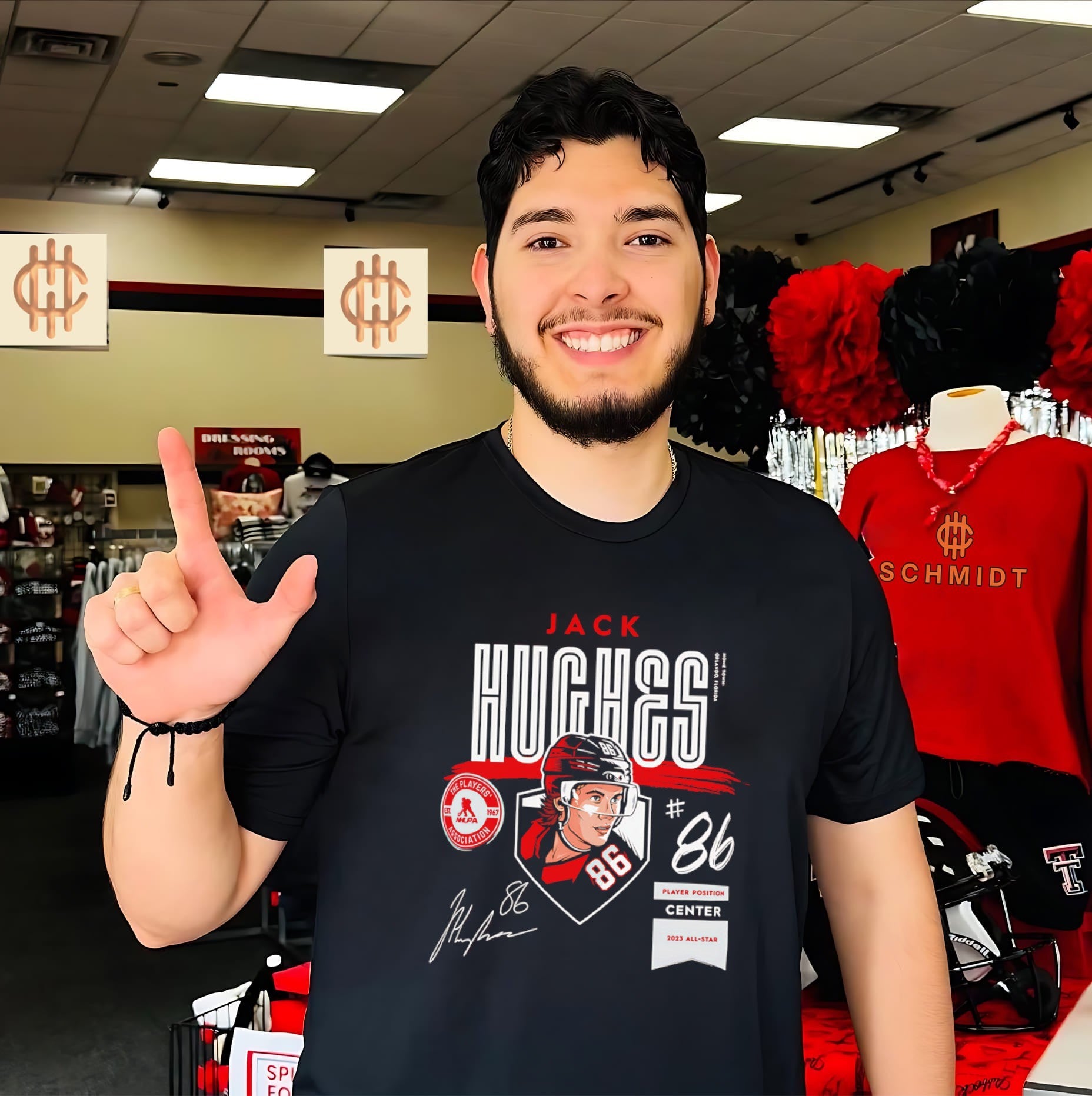 Jack Hughes New Jersey Devils Player Spotlight Name & Number shirt