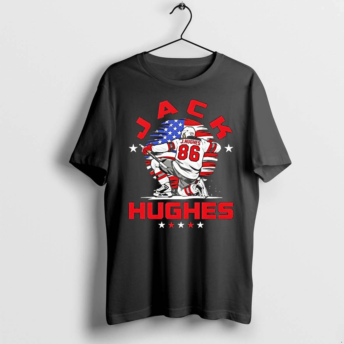 Jack Hughes New Jersey Usa Flag Celebration Tshirts Sweater Hoodie, Sweatshirt | HypeDripTees.com