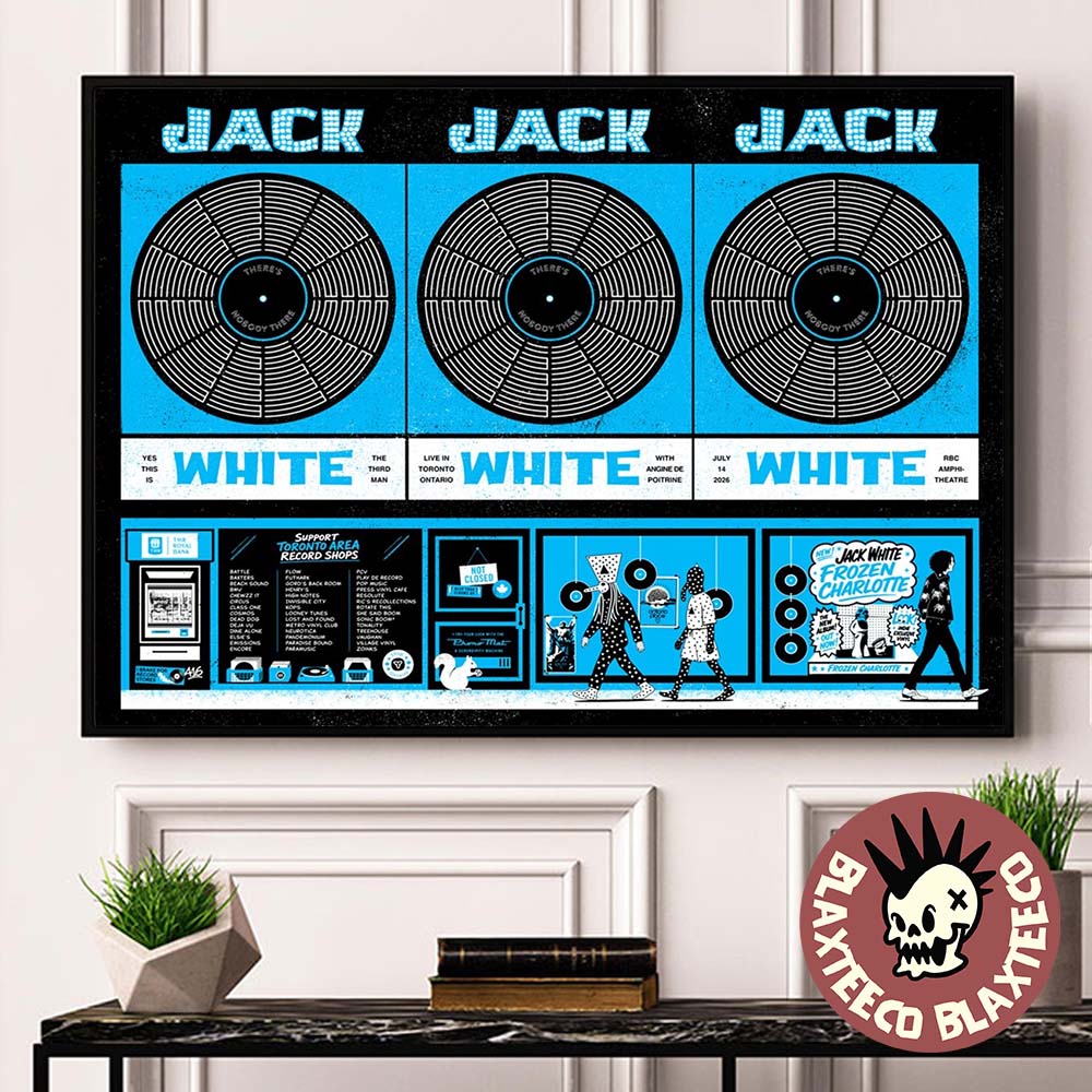 Jack White Toronto Ontario Canada 2026 Event Poster At RBC Amphitheatre On July 14 2026 Record Stores Tribute Home Decor Poster Canvas
