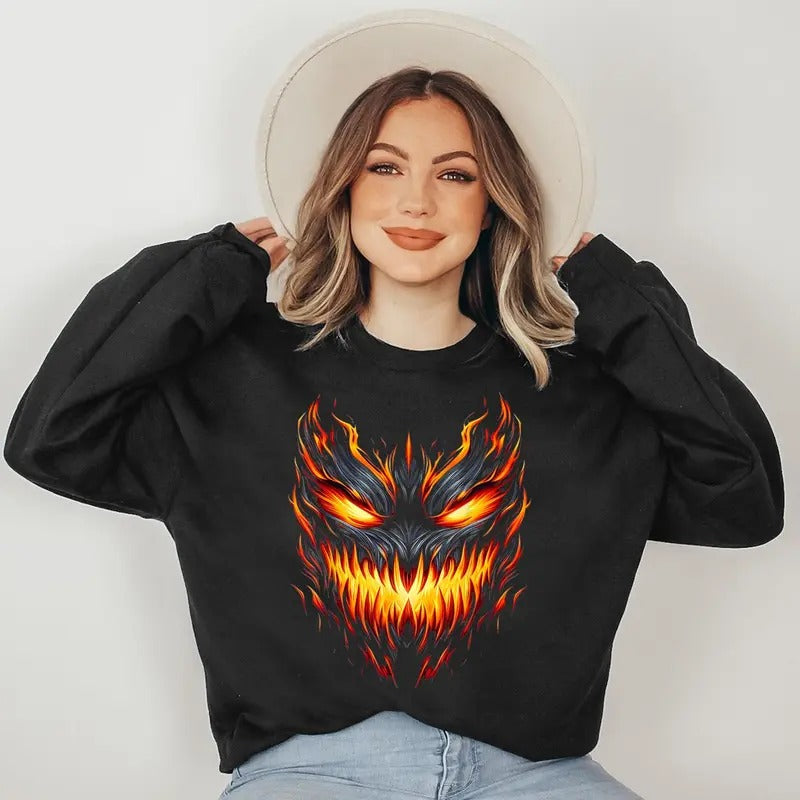 Jack o Lantern Scary Pumpkin Halloween Men Boys Kids Sweatshirt T-Shirts, Hoodie | HypeDripTees.com