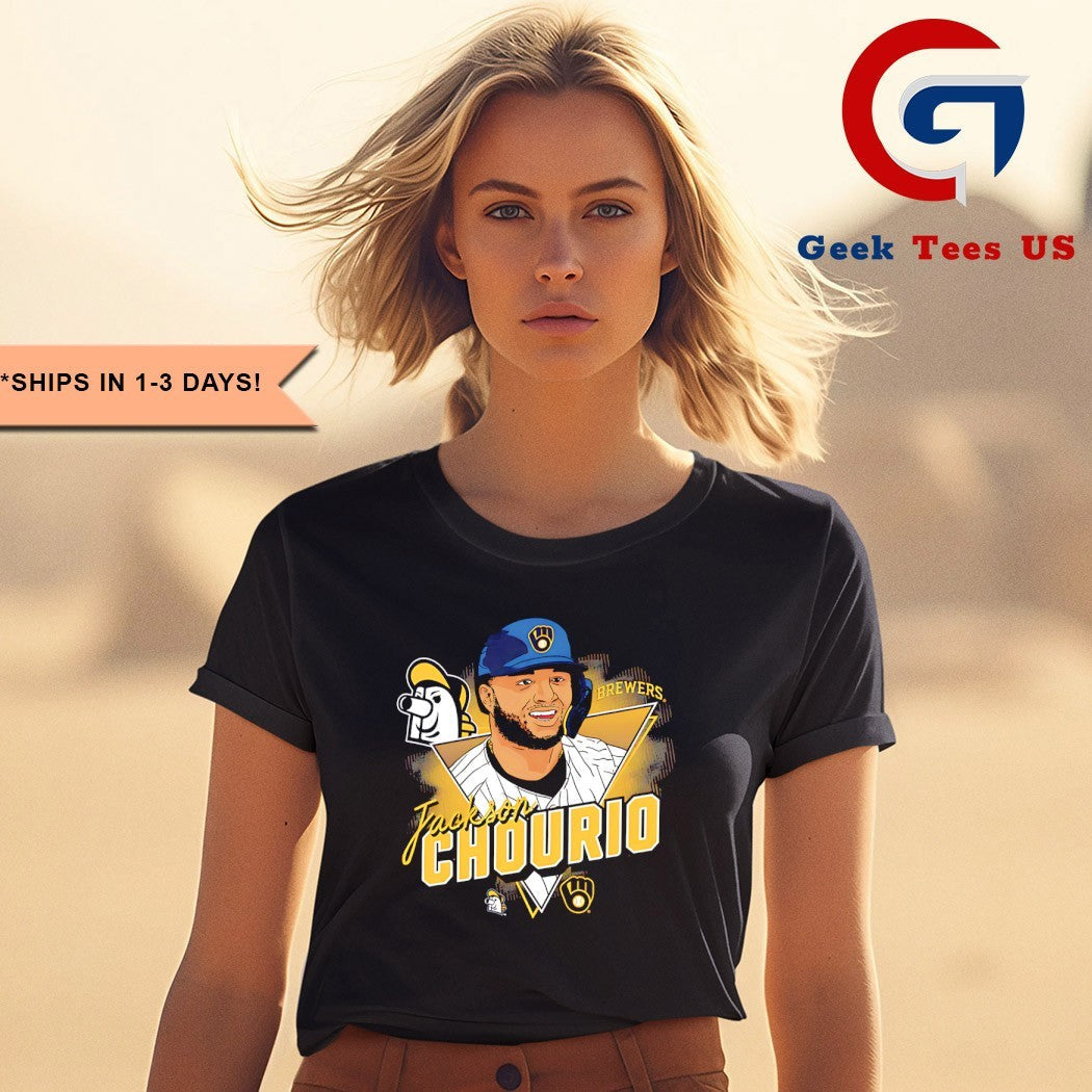 Jackson Chourio big head Milwaukee Brewers baseball player 2025 signature shirt