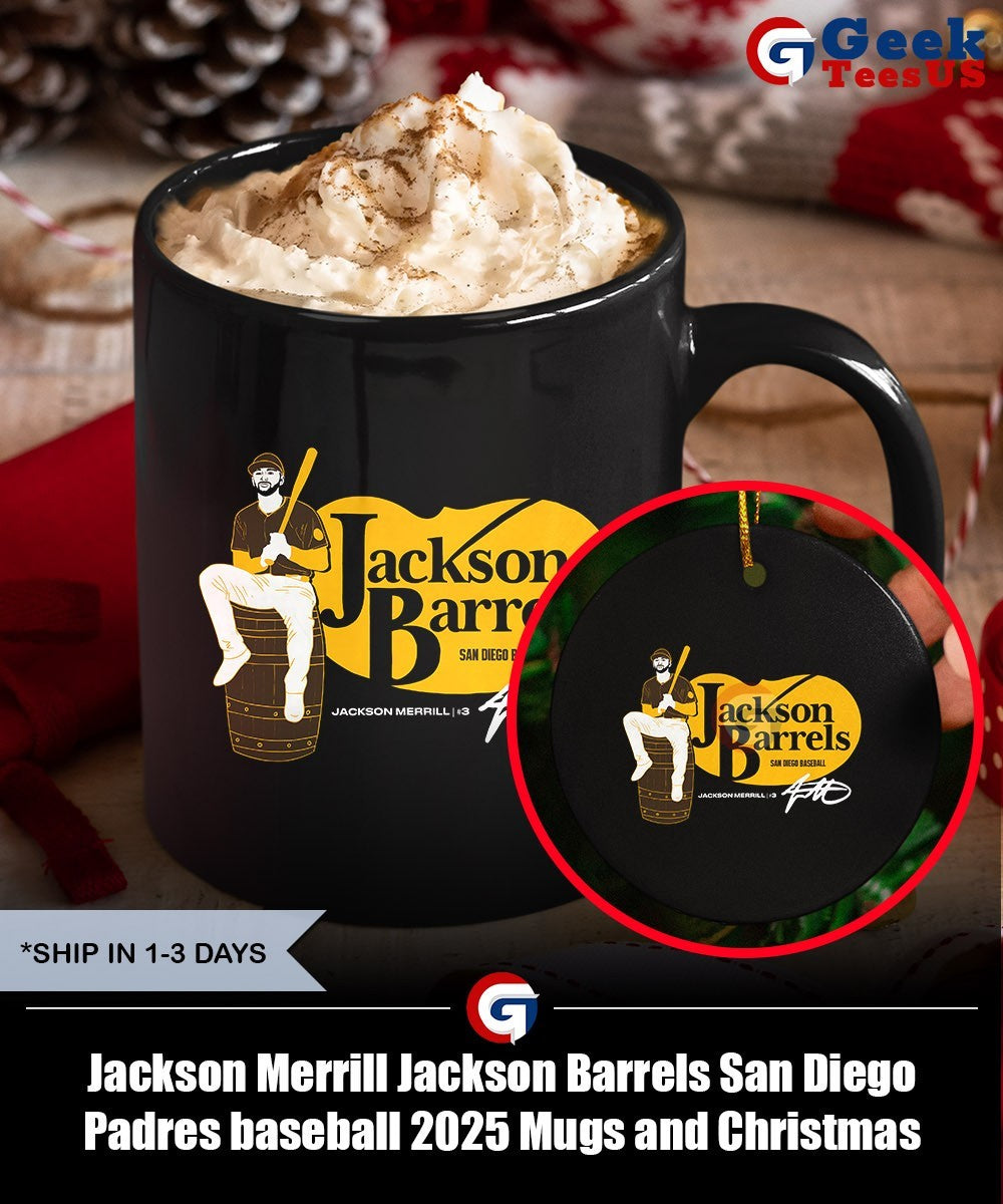 Jackson Merrill Jackson Barrels San Diego Padres baseball 2025 shirt
