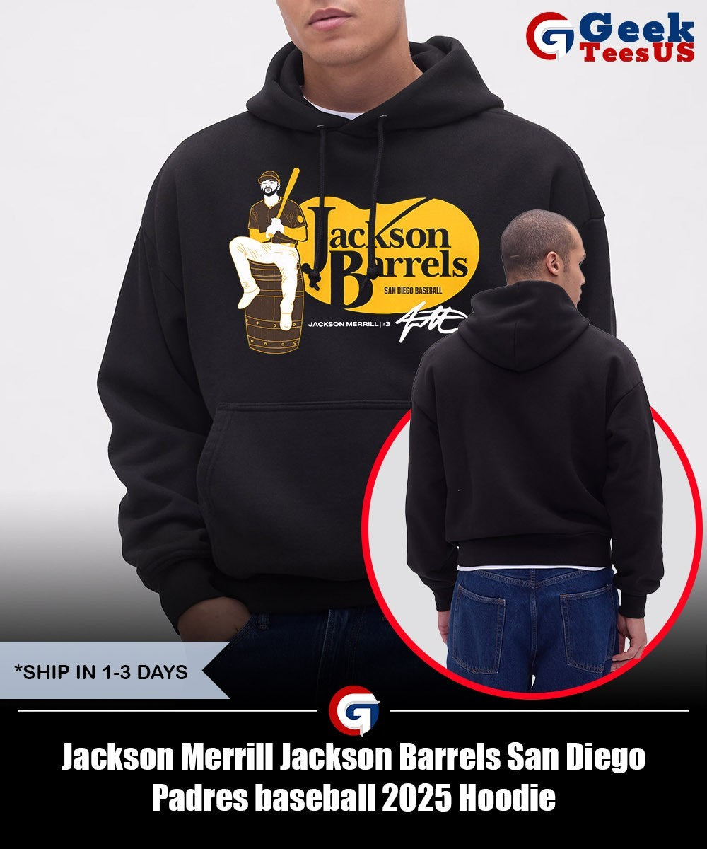 Jackson Merrill Jackson Barrels San Diego Padres baseball 2025 shirt