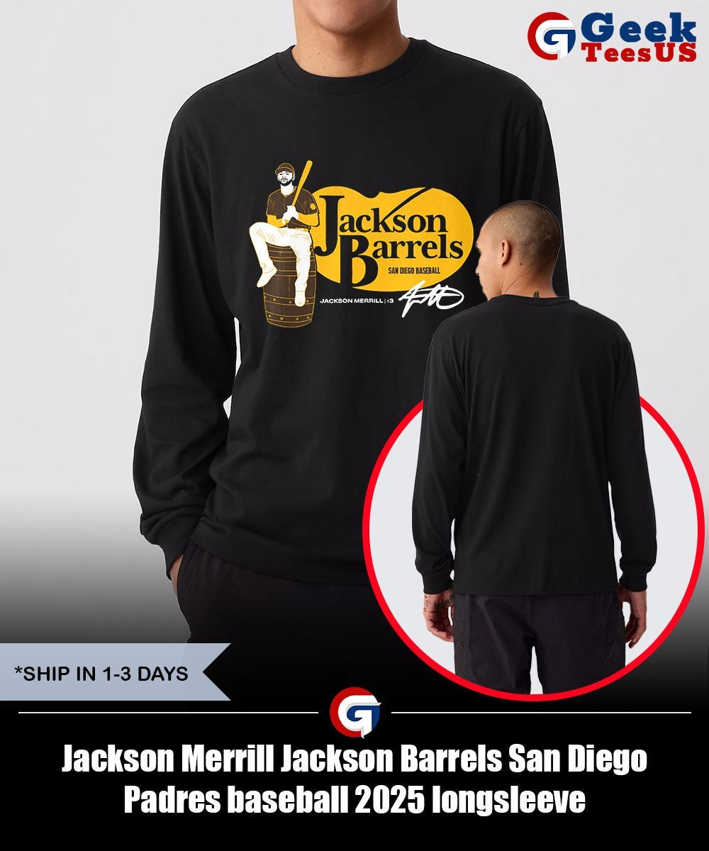 Jackson Merrill Jackson Barrels San Diego Padres baseball 2025 shirt