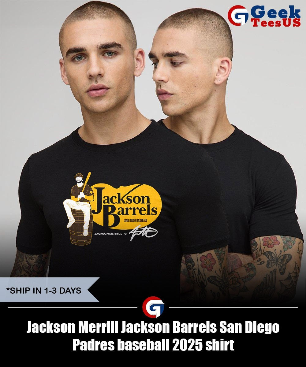 Jackson Merrill Jackson Barrels San Diego Padres baseball 2025 shirt