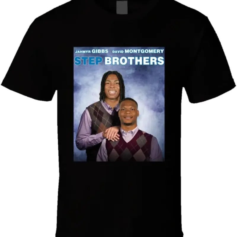 Jahmyr Gibbs David Montgomery Step Brothers Parody Funny Football Fan T Shirt Hoodie, Sweatshirt | HypeDripTees.com