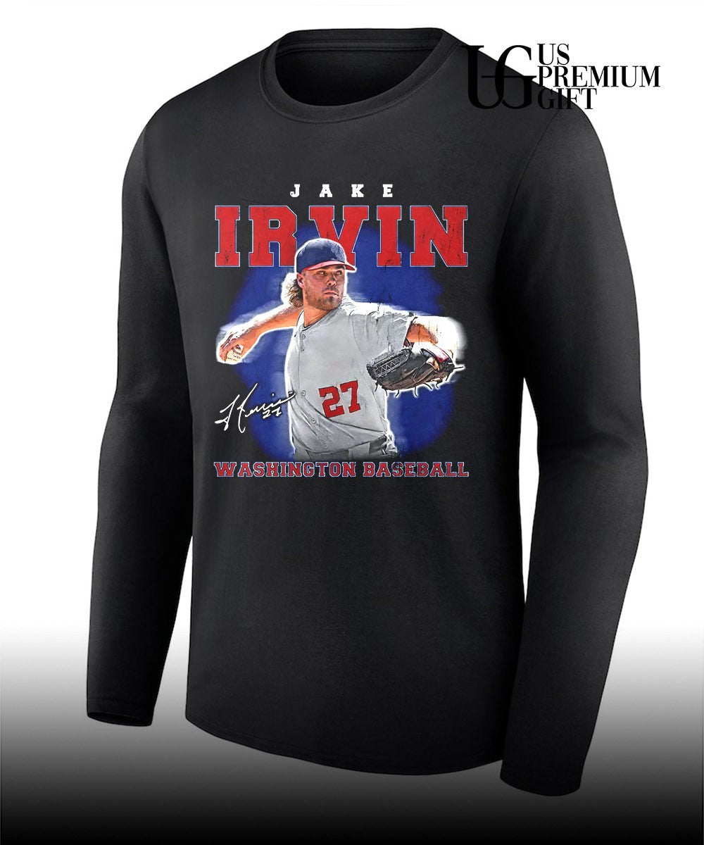Jake Irvin player Washington Nationals 2026 signature graphic shirt