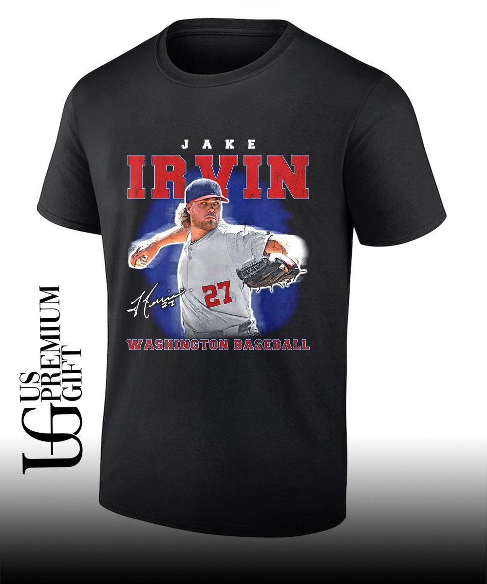 Jake Irvin player Washington Nationals 2026 signature graphic shirt
