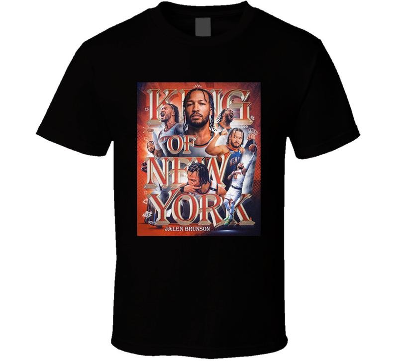 Jalen Brunson King Of New York Fan T-Shirt, 100% Cotton Unisex T-Shirt, Gift For Fan Hoodie, Sweatshirt | HypeDripTees.com