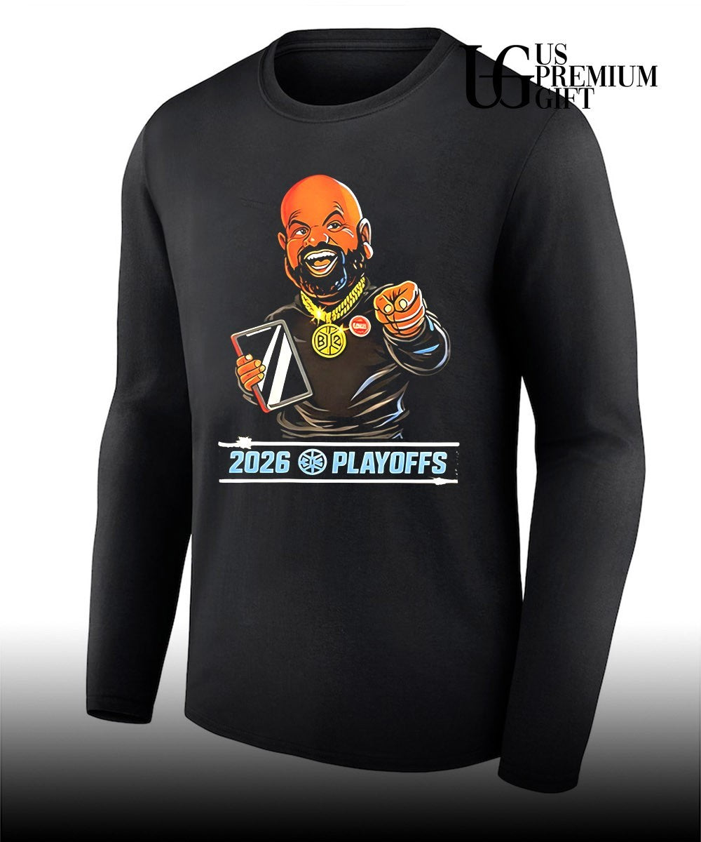 Jalen Duren wearing JB Bickerstaff 2026 Playoffs shirt