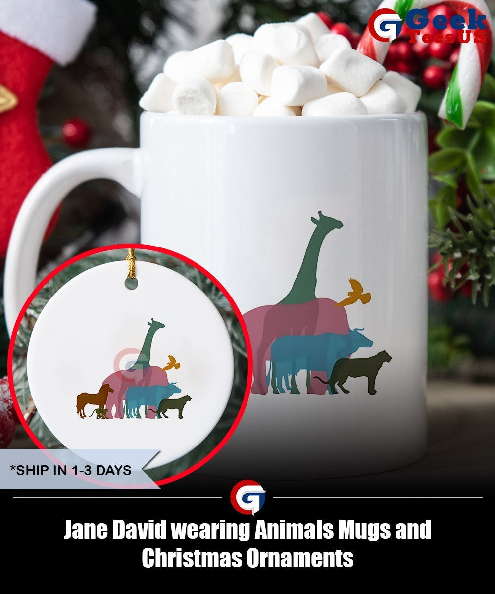 Jane David wearing Animals shirt