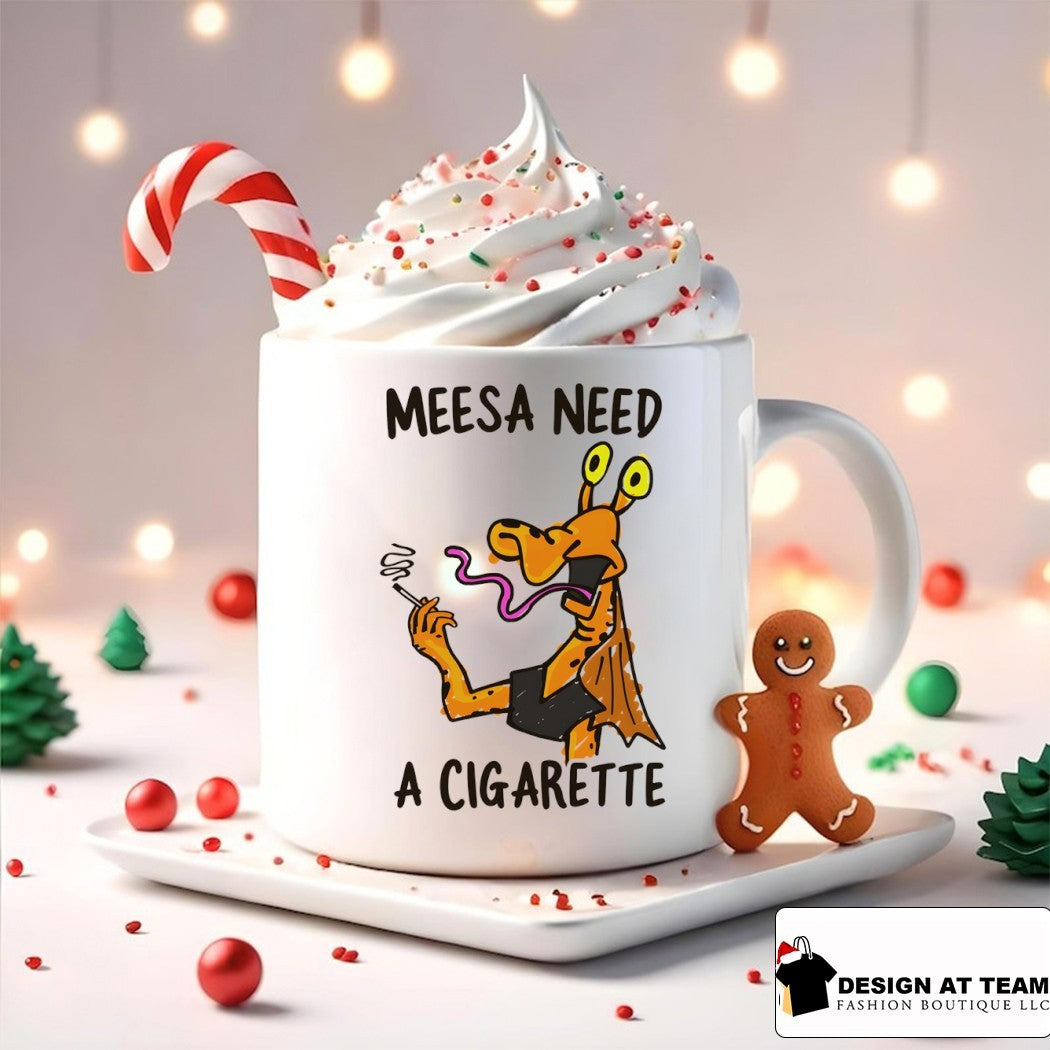 Jar Jar Binks smoking meesa need a cigarette shirt