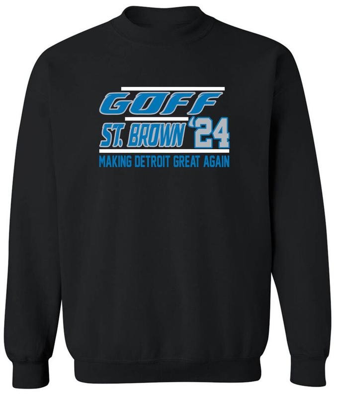 Jared Goff Amon-Ra St. Brown Lions 2024 Sweatshirt T-Shirts, Hoodie | HypeDripTees.com
