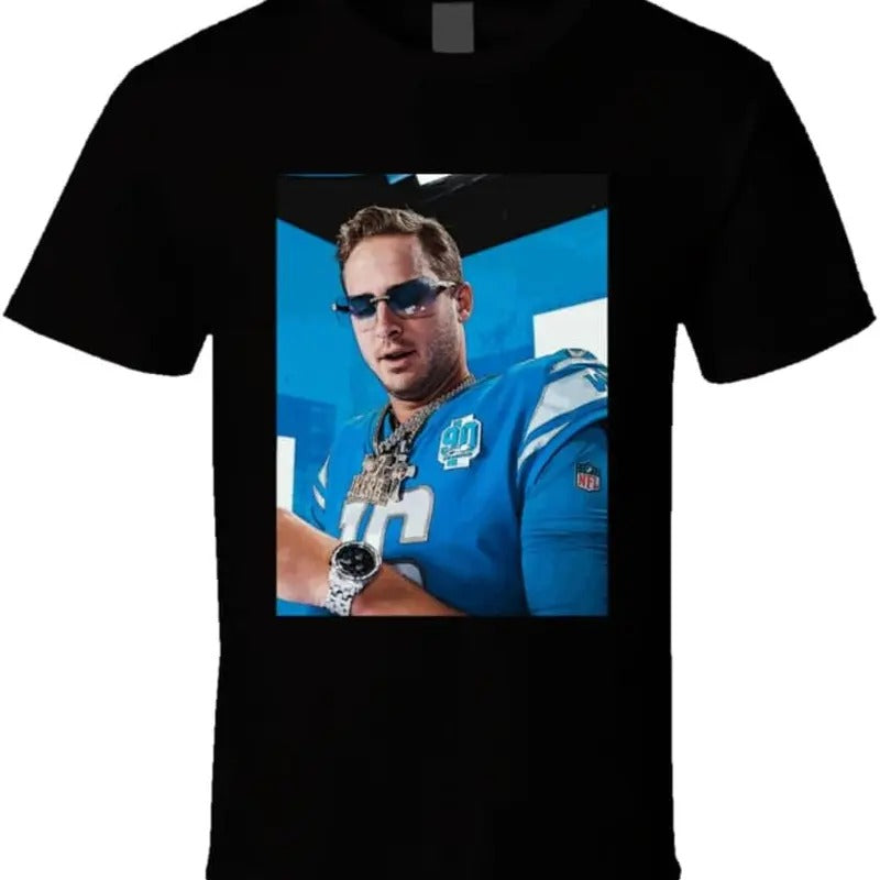 Jared Goff Iced Out Detroit Football Fan T Shirt Hoodie, Sweatshirt | HypeDripTees.com