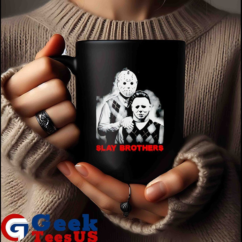 Jason Voorhees and Michael Myers Slay Brothers Halloween 2025 shirt