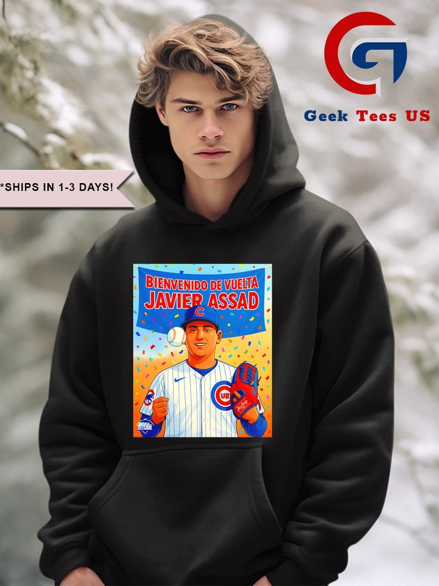 Javier Baez Chicago Cubs bienvenido de vuetla Javier Assad shirt