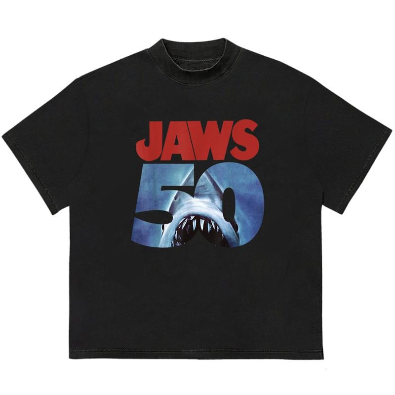 Jawsjaw 50th Anniversary T-Shirt Cool Gift for Him Trendy Cotton with Graphic Print Hoodie, Sweatshirt | HypeDripTees.com