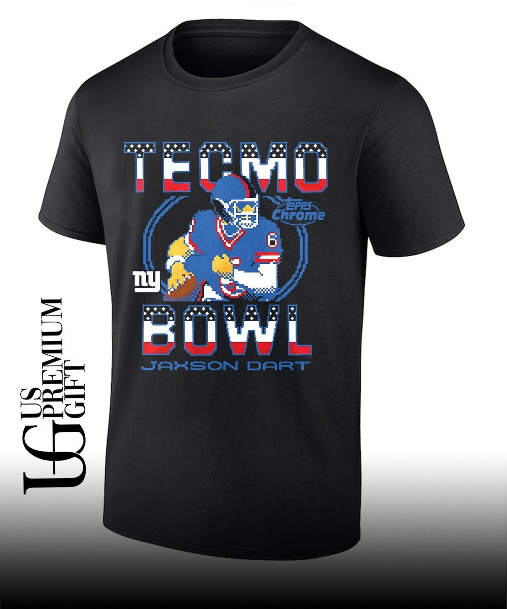Jaxson Dart New York Giants baseball Tecmo Bowl 8 bit shirt