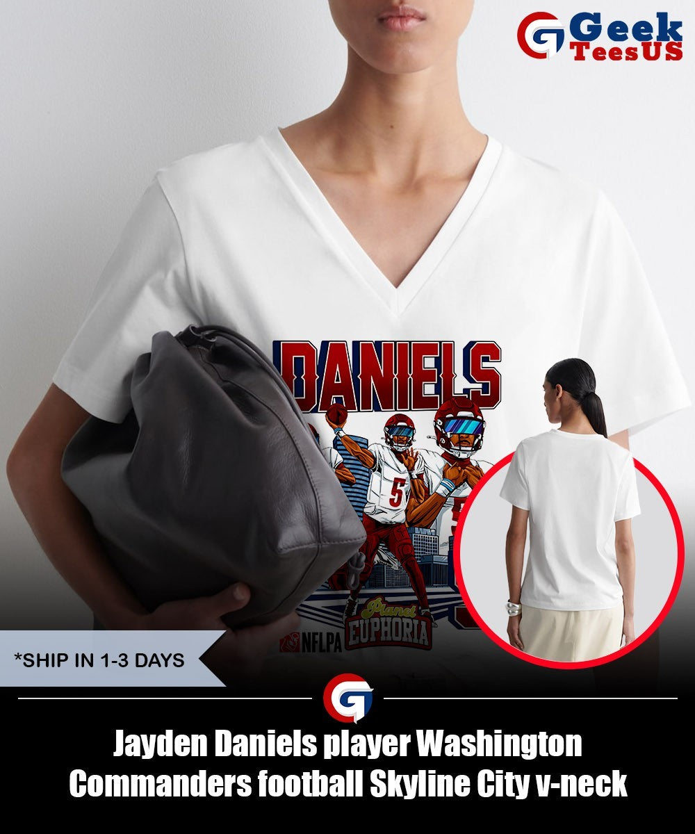 Jayden Daniels player Washington Commanders football Skyline City shirt