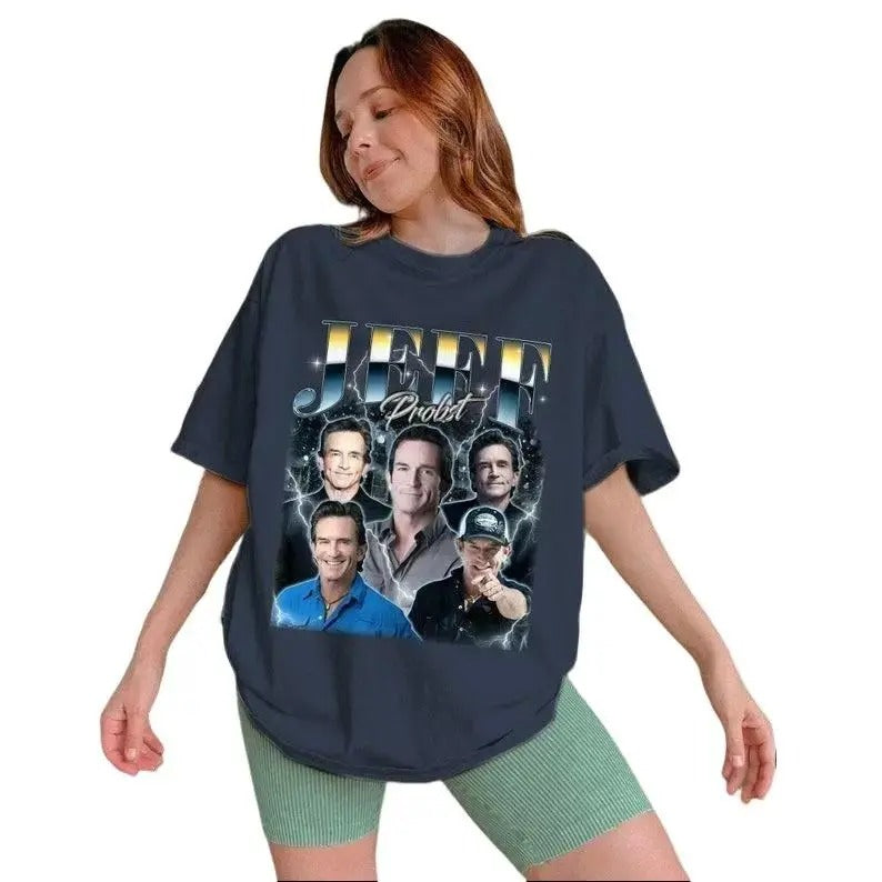 Jeff Probst Shirt, Jeff Probst Presenter Homage Sweatshirt, Television Presenter Tee Hoodie | HypeDripTees.com