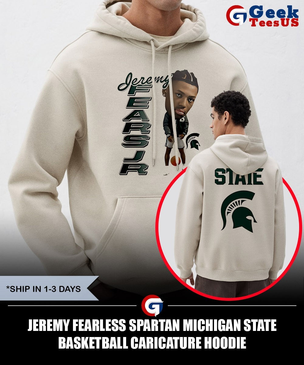Jeremy Fearless Spartan Michigan State Basketball caricature shirt