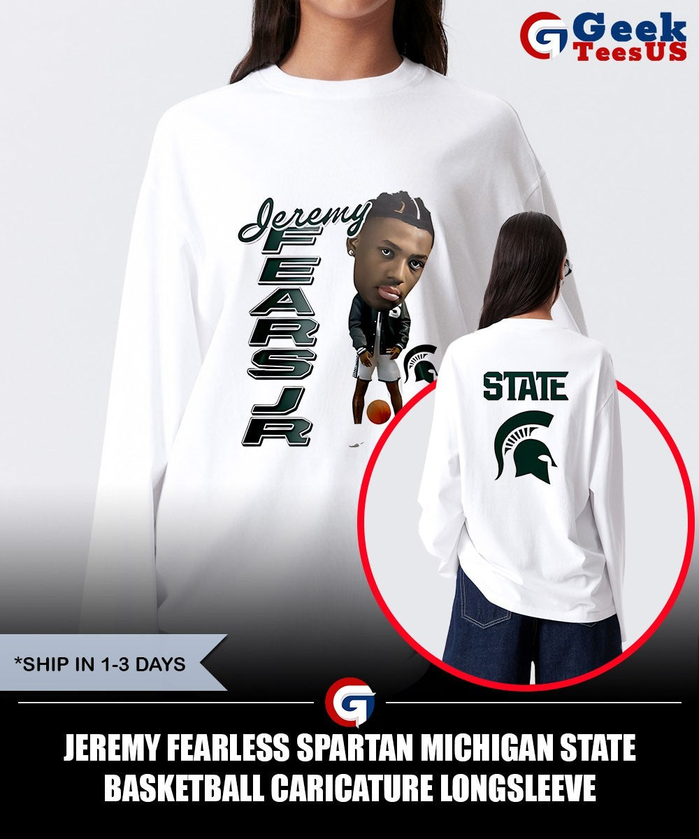 Jeremy Fearless Spartan Michigan State Basketball caricature shirt