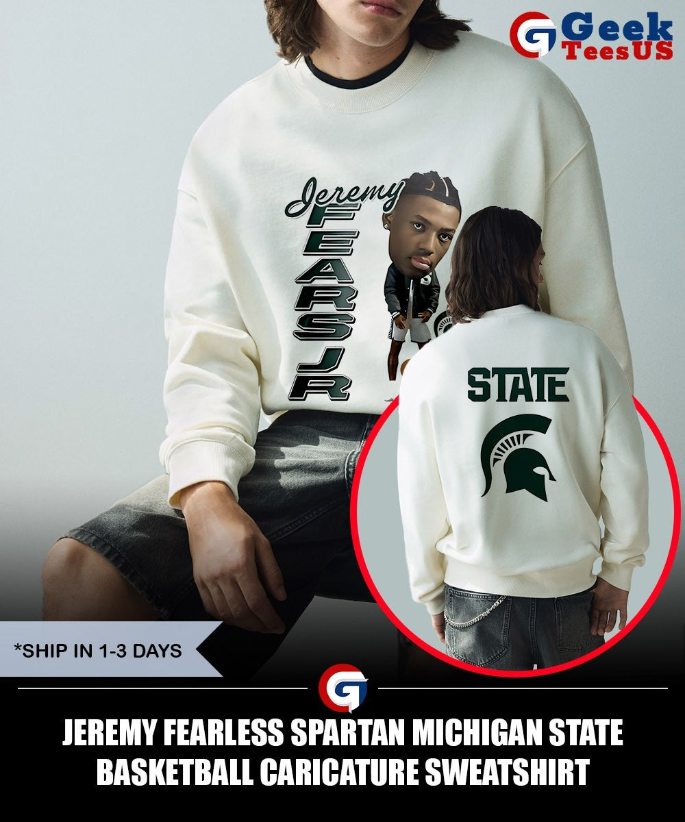 Jeremy Fearless Spartan Michigan State Basketball caricature shirt