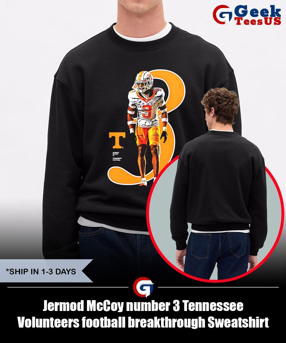 Jermod McCoy number 3 Tennessee Volunteers football breakthrough shirt