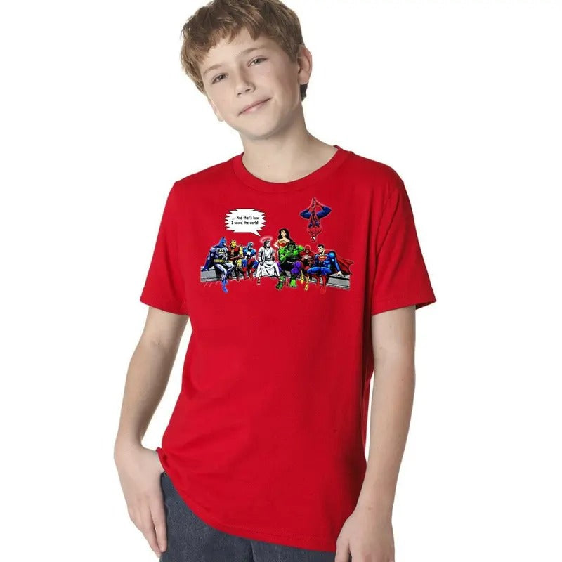 Jesus & Superheroes And That's How I Saved The World Kids T-Shirt Hoodie, Sweatshirt | HypeDripTees.com