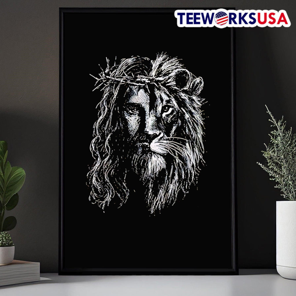 Jesus And Lion Face Shirt