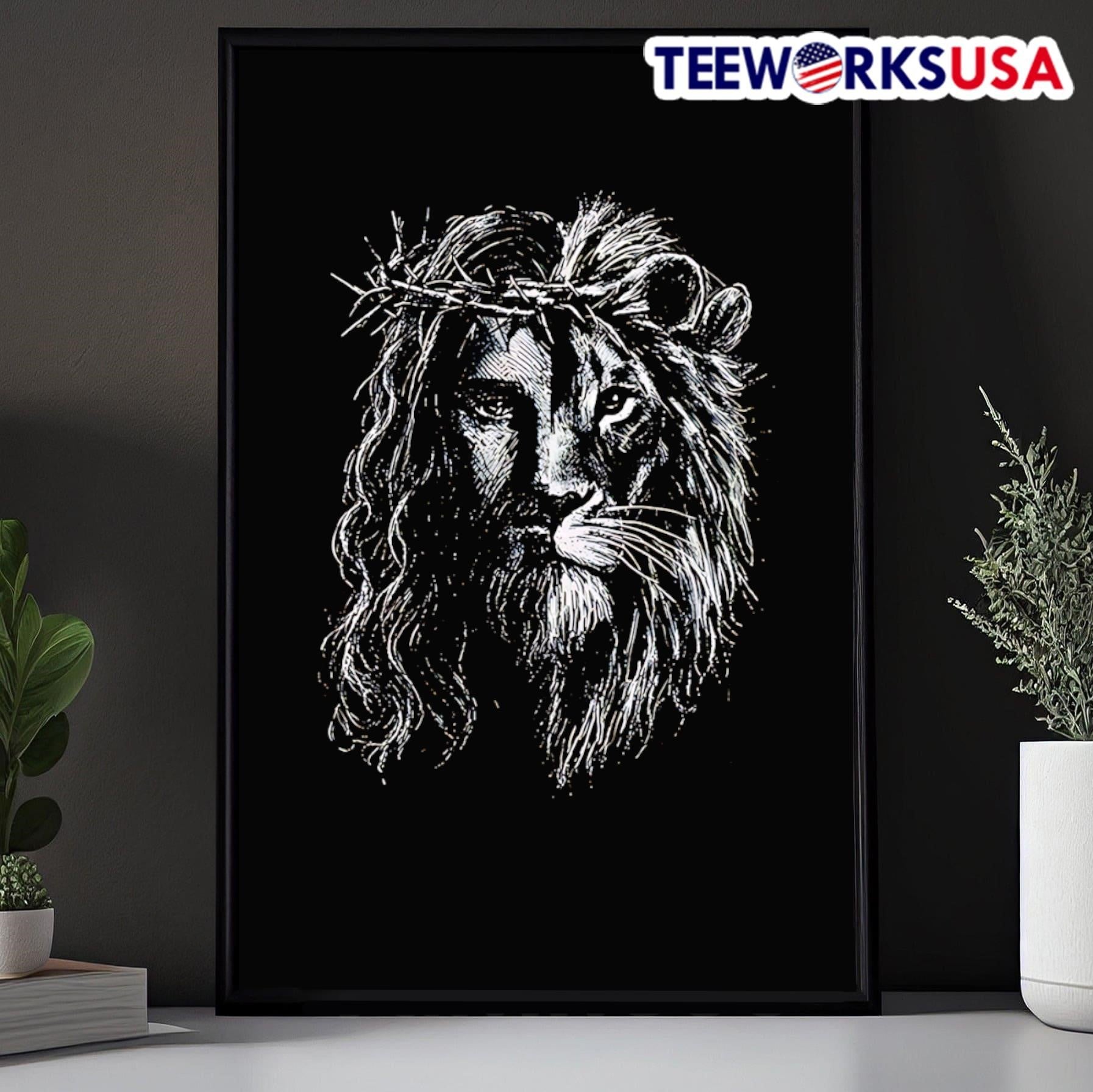Jesus And Lion Face Shirt