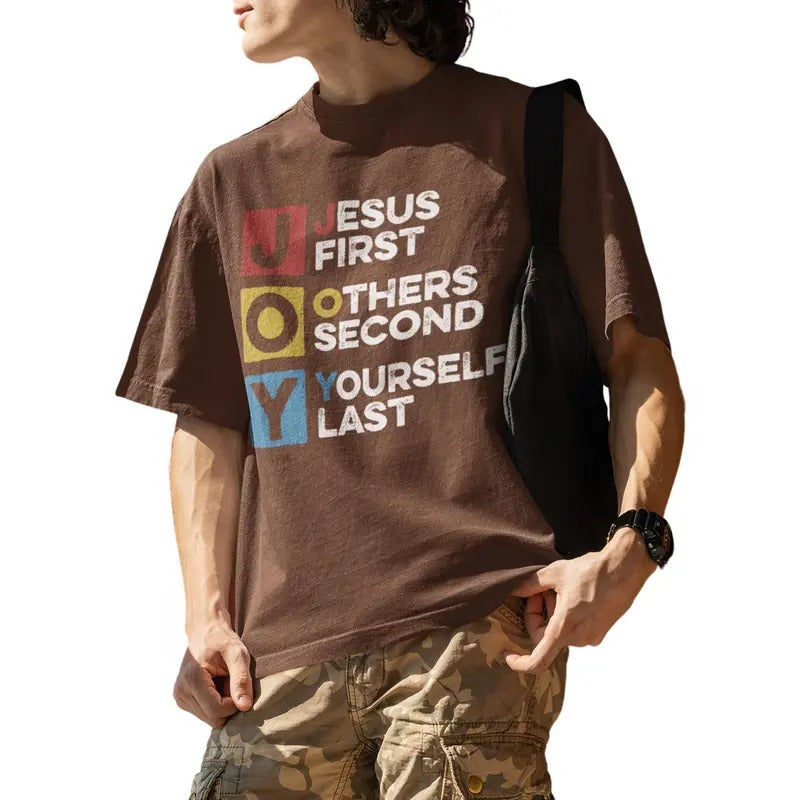 Jesus First Other Second Yourself Last Christian Joy Acronym T-Shirt Hoodie, Sweatshirt | HypeDripTees.com