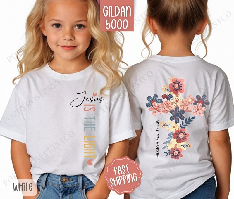 Jesus Is The Light Kids Shirt, Religious Children's Shirt, Religious Youth Tee Gildan Hoodie, Sweatshirt | HypeDripTees.com