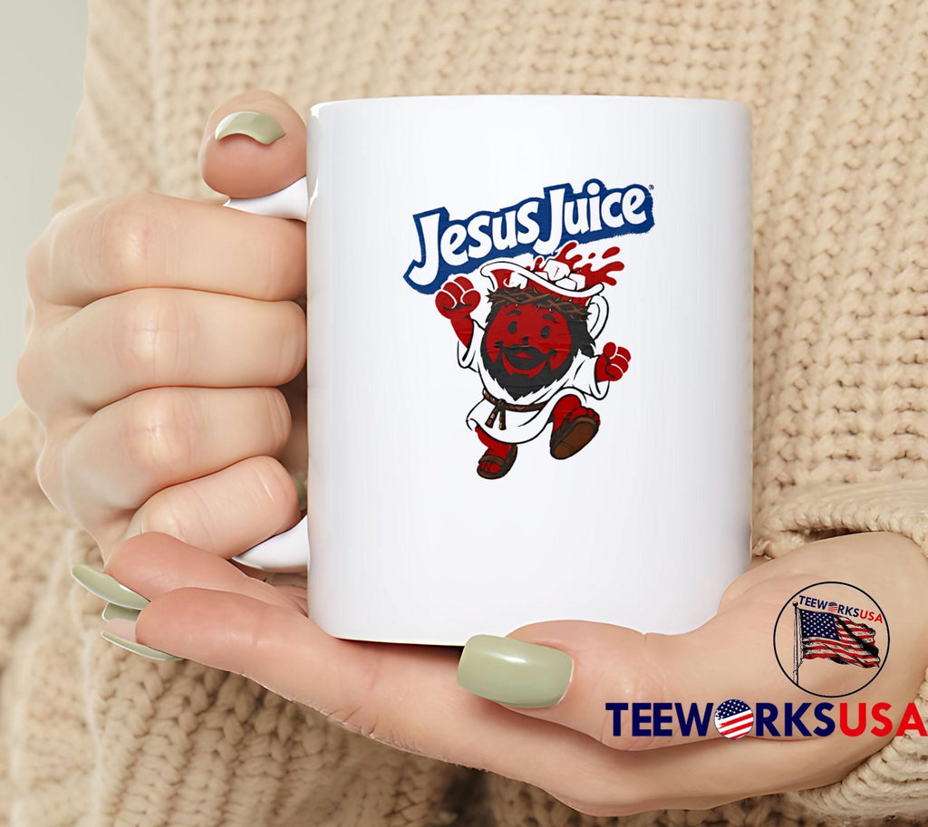 Jesus Juice T-Shirt Red Kool-Aid Man Wearing Crown shirt