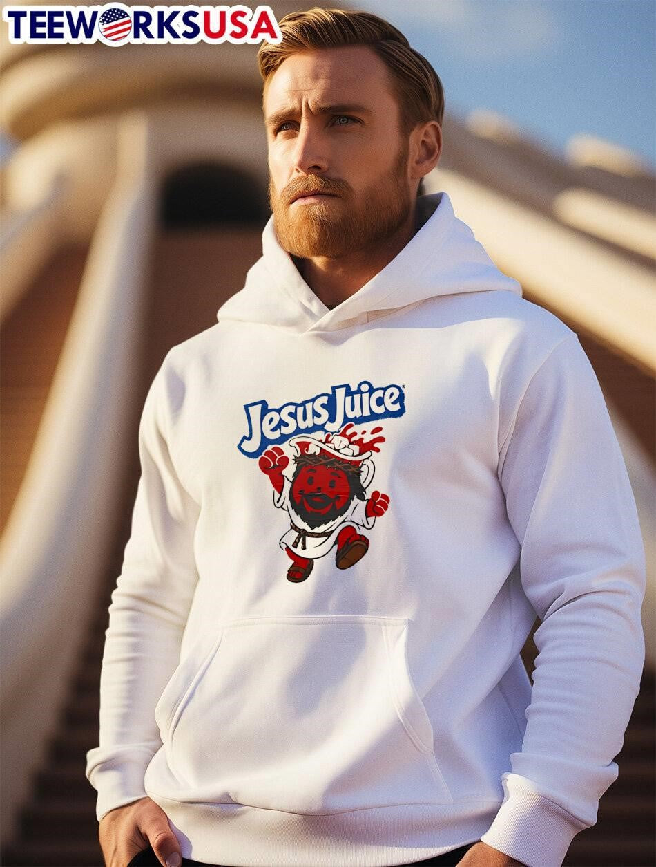 Jesus Juice T-Shirt Red Kool-Aid Man Wearing Crown shirt