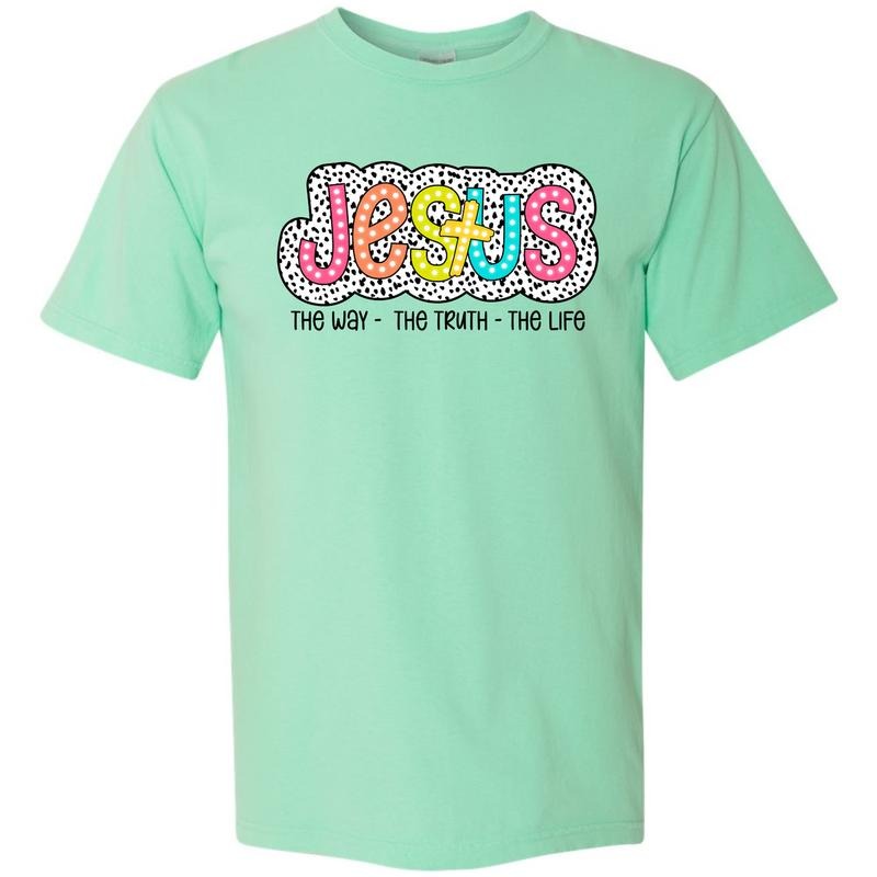 Jesus Neon Spotted Comfort Colors T-Shirt 'NLB' Hoodie, Sweatshirt | HypeDripTees.com