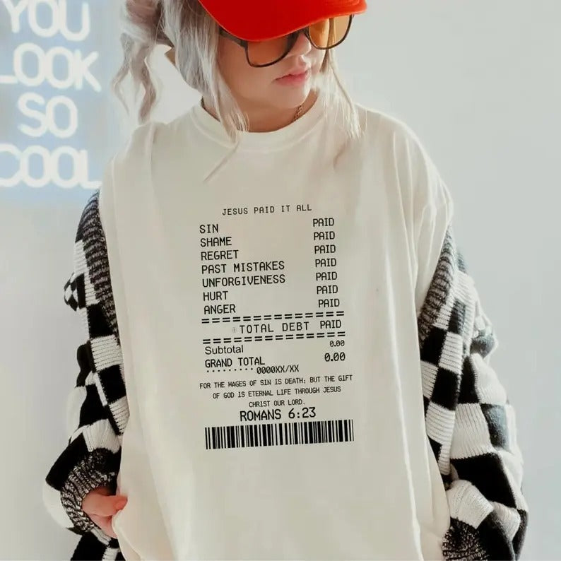 Jesus Paid It All price list  T-shirt, sweater and Hoodie Sweatshirt | HypeDripTees.com