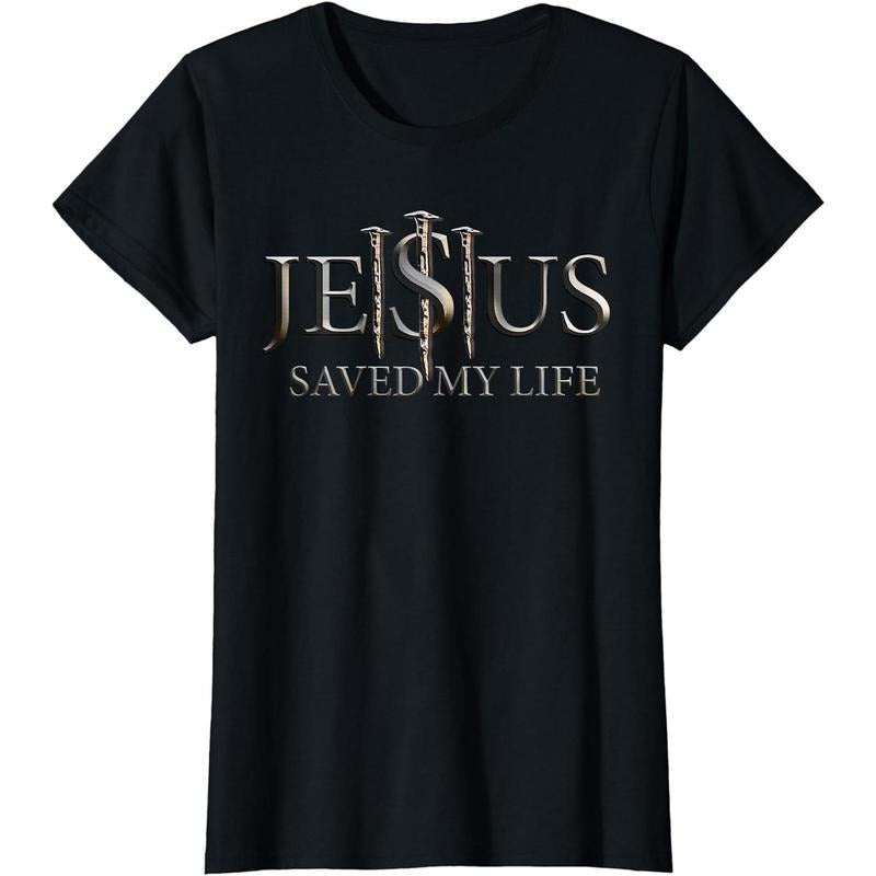 Jesus Saved My Life Christian Religious Believer Men Women T-Shirt Made in USA Hoodie, Sweatshirt | HypeDripTees.com